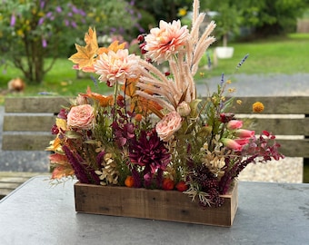 Unusual autumn arrangement “Autumn Love” silk flowers artificial flowers