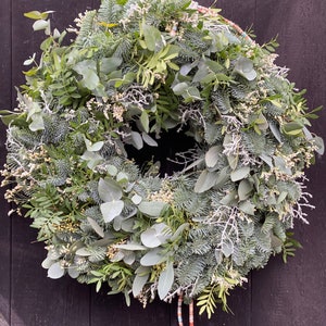 Winter wreath “Winter Dream” Eucalyptus natural wreath fir door wreath Advent wreath