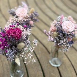 Stabilized rose bouquet "pink love" wedding infinity bridal bouquet