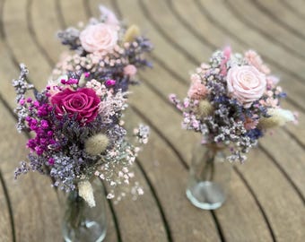 Stabilized rose bouquet &quot;pink love&quot; wedding infinity bridal bouquet