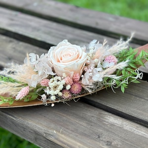 Decorazione da tavolo rose nave crema di mandorle naturale infinito