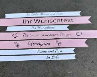 Personalisiertes Schleifenband Mit ihrem Wunschtext  Trauerschleife Geschenk