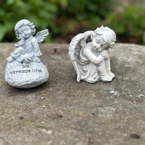 Relaxdays Grabengel Mit Buch - Weißer Gedenkstein 10x20x20cm