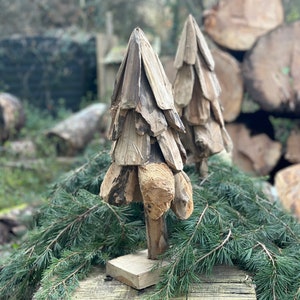 Wooden Christmas tree modern natural Christmas decoration Christmas tree