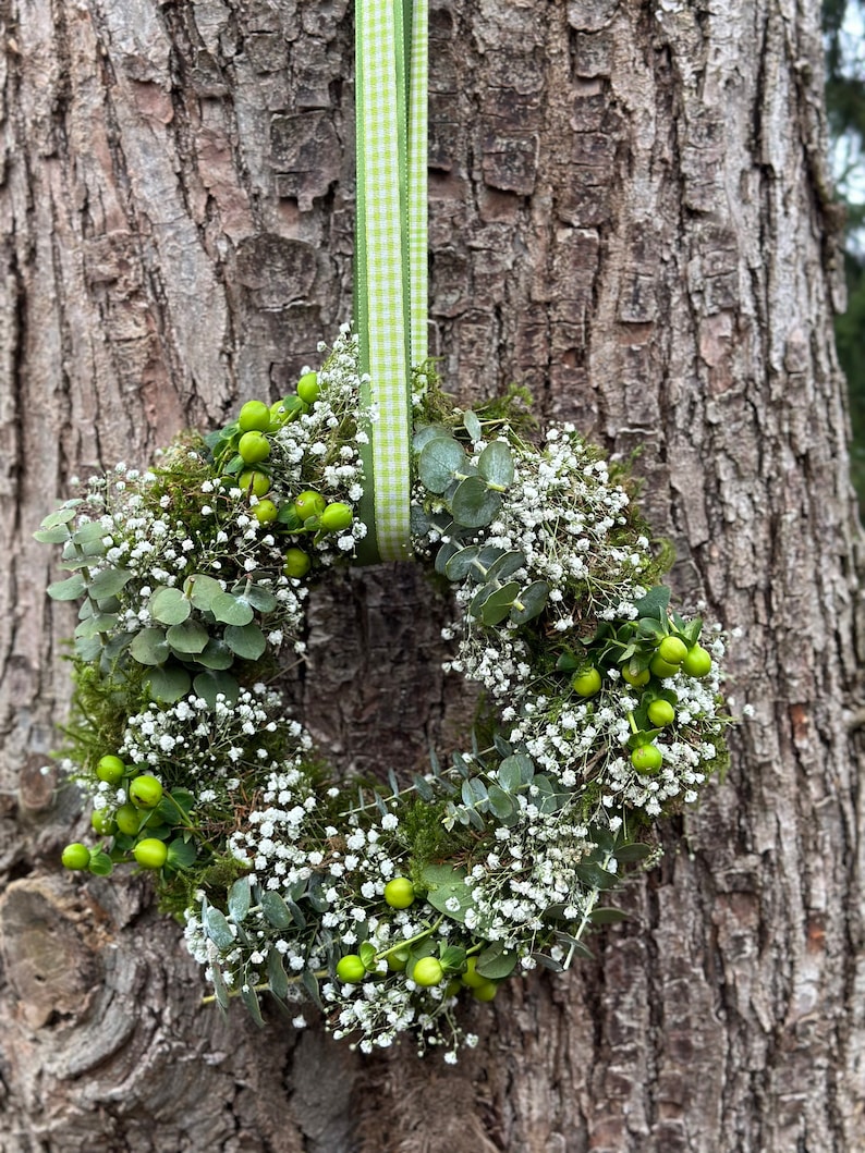 Door wreath moss wreath colorful spring Surprise May wreath image 10