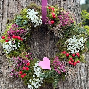 Door wreath moss wreath colorful spring Surprise May wreath image 3