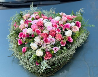 Auto Hochzeits Schmuck Blumen Wedding Herz