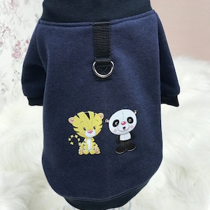 Dog sweater- hoodie / dog sweater with French Terry appliqué