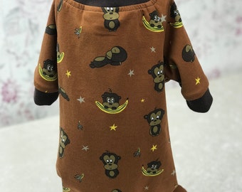 Dackel-Pyjama/ Hunde Pyjama für Dackel/ Schlafanzug für Dackel/Overall für Dackel aus Jersey