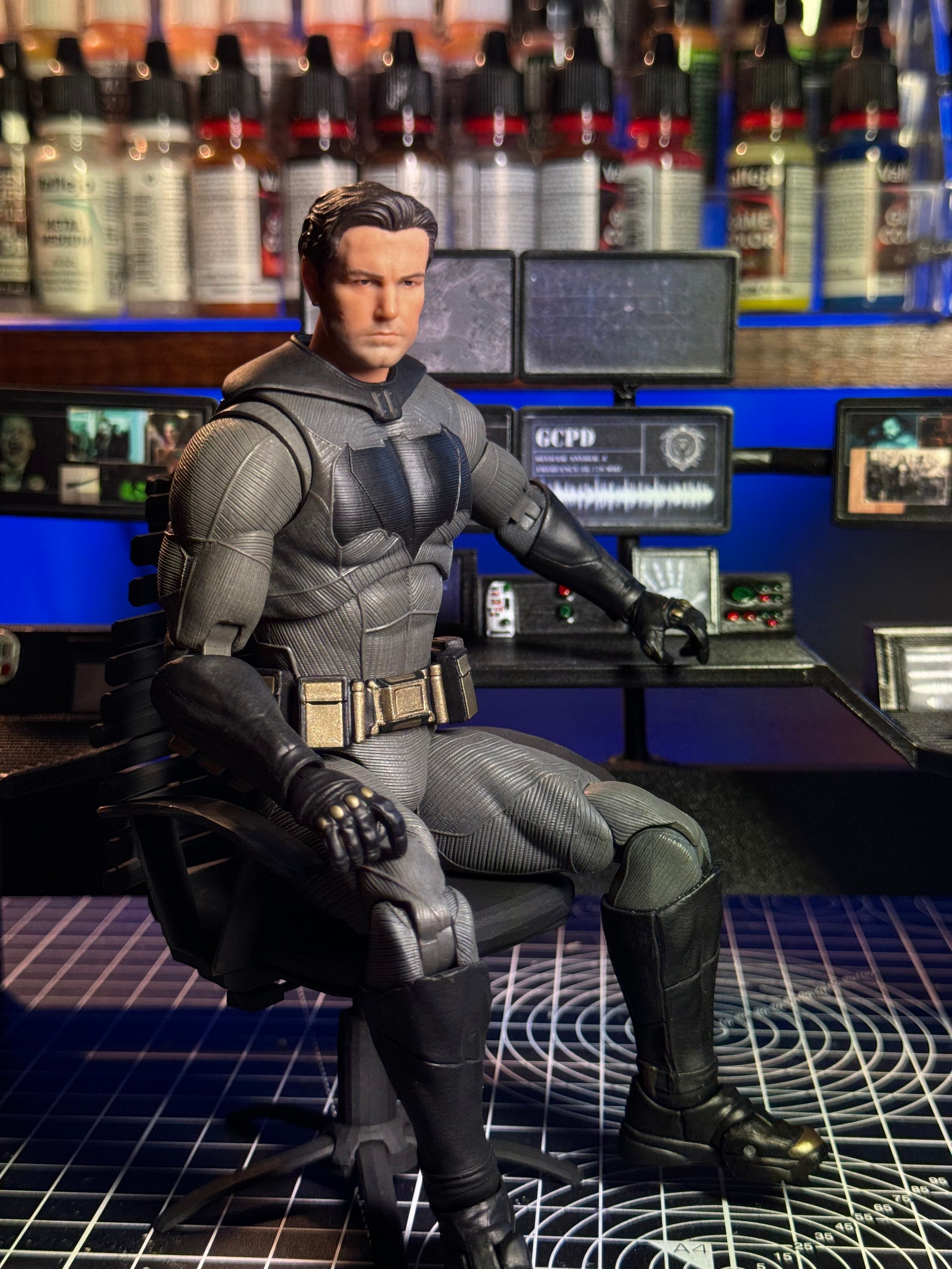 Bvs Bat Computer With Chair Diorama Piece - Etsy