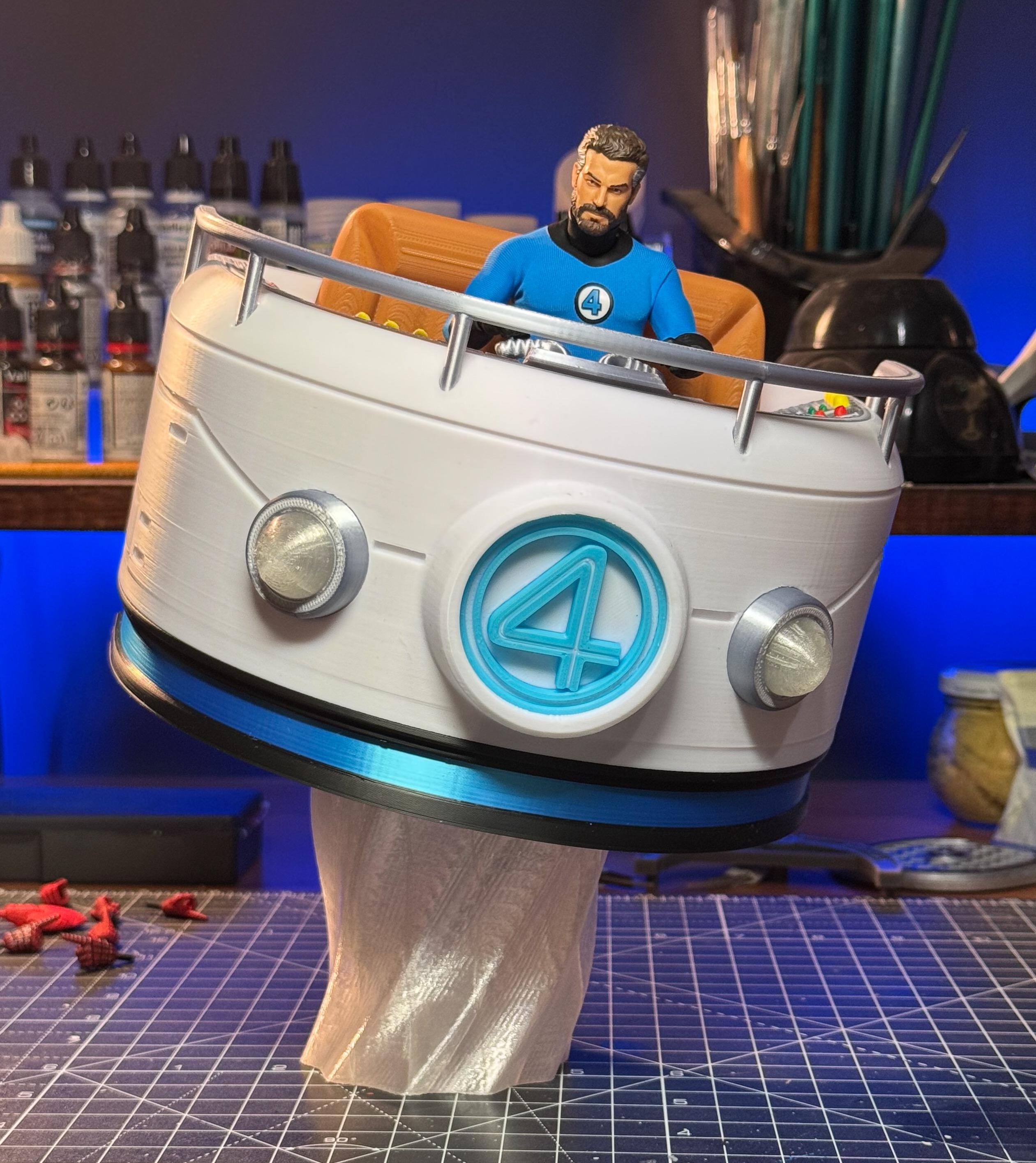 make toys visualizers ランスフォーマーリフレクター風の人達 Fantastic Four Fantasticar Air Base Display Marvel Legends / Mafex