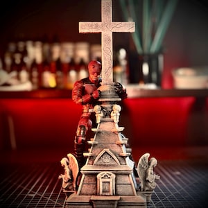 Gothic Church Cross Diorama Display for 1:12 Scale Action Figures