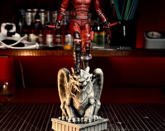 Gotische Gargoyle-Diorama-Basis für Actionfiguren im Maßstab 1:12 / 6 Zoll