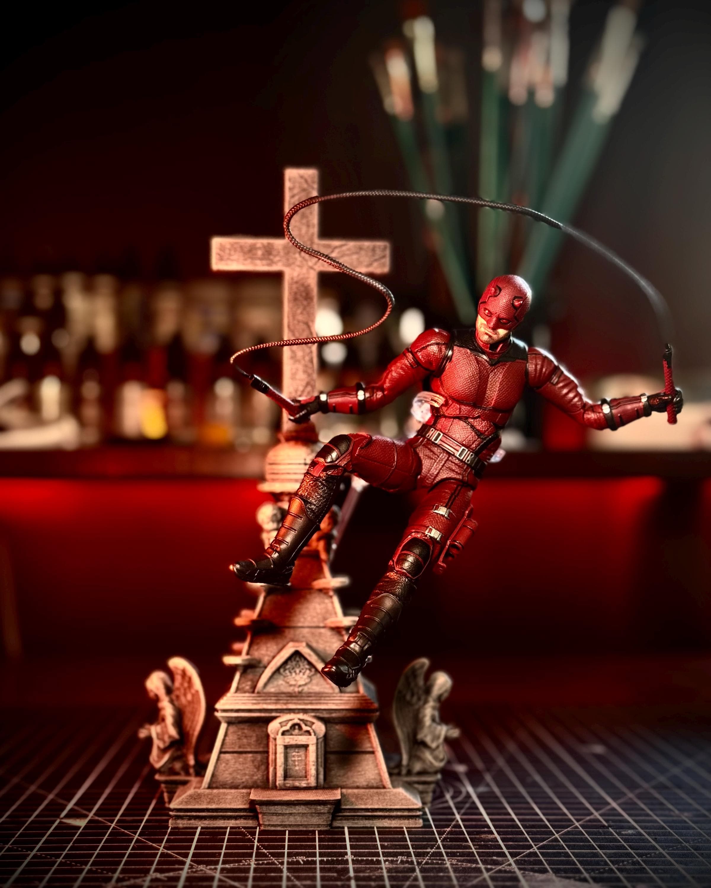 Gothic Church Cross Diorama Display for 1:12 Scale Action Figures