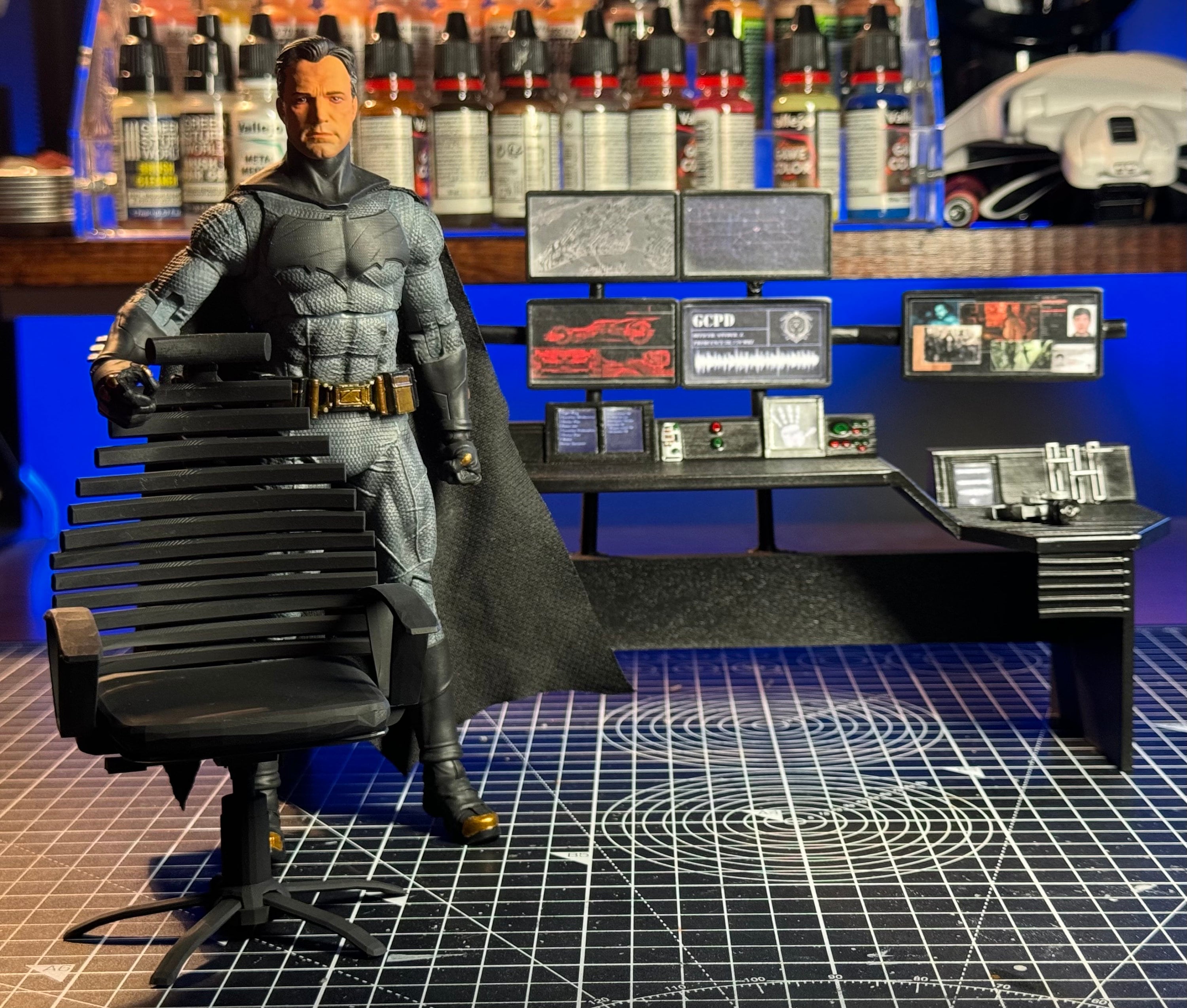 Bvs Bat Computer With Chair Diorama Piece - Etsy