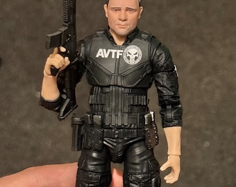 Op maat gemaakte Agent Powell AVTF-figuur – Daredevil Born Again geïnspireerde Marvel Legends actiefiguur op schaal 1:12