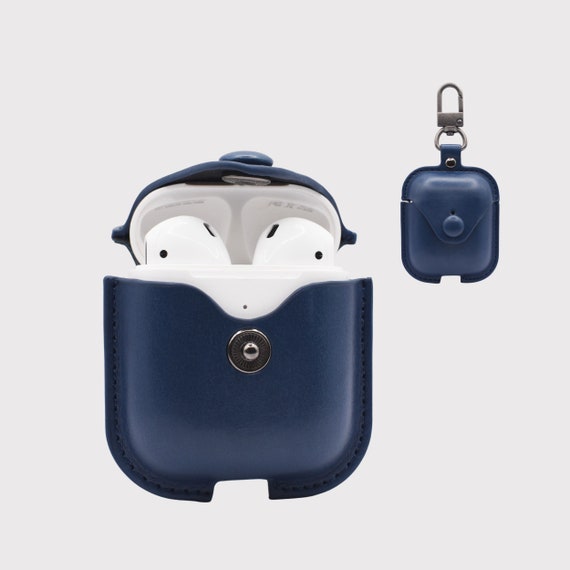 Leather Case for Airpods 1 2 Airpods Pro Airpods 3 iPhone Case Hard Earphone Case Cover Pouch Blue Color NAVY BLUE Etsy