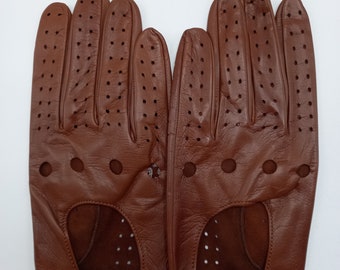 Madova Firenze Cognac Brown Italian Leather Men's Driving