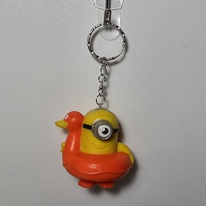 Despicable Me Minion in Pool Float Handmade Keychain