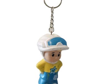 Fisher Price Little People Snowboarder Snow Boy Eddie Racing Figure Keychain