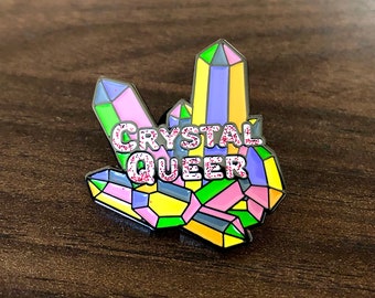 Crystal Queer Lesbian Gay Bisexual Enamel Pin