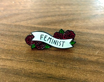 Feminist Rose Enamel Pin