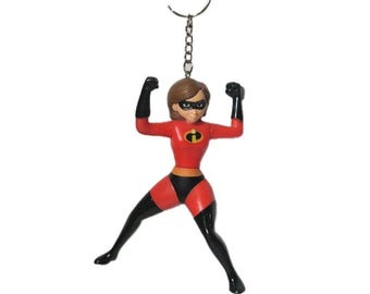 Disney Pixar McDonald's Elastigirl Mom Incredibles Toy Handmade Custom Keychain