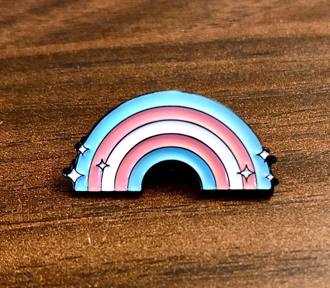 Trans Pin Set Transgender Rainbow Enamel Pin - Etsy