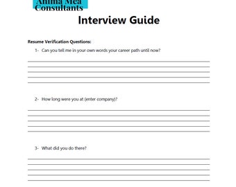 Interview Question Guide: 57 Questions, Job Interview Prep (Digital PDF)