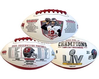 Tom Brady Buccaneers Superbowl LV Champions Football | Limited Edition of 2,020 | Tampa Bay Championship Collectible Gift Memorabilia COA