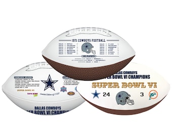 Dallas Cowboys Super Bowl VI 50th Anniversary Limited Edition Football
