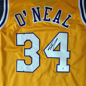 Los Angeles Lakers Shaquille O&#39;Neal &quot;Shaq&quot; Signed Yellow Jersey