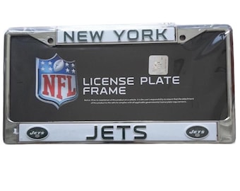 New York Jets Metal License Plate Frame | Official NFL Car Tag Holder