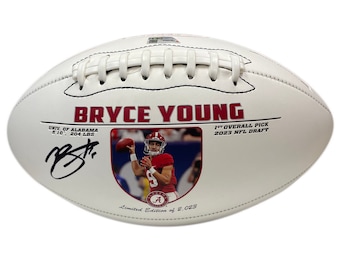 Bryce Young Alabama Crimson Tide Autographed #1 Draft Pick Football Exclusive Limited Edition