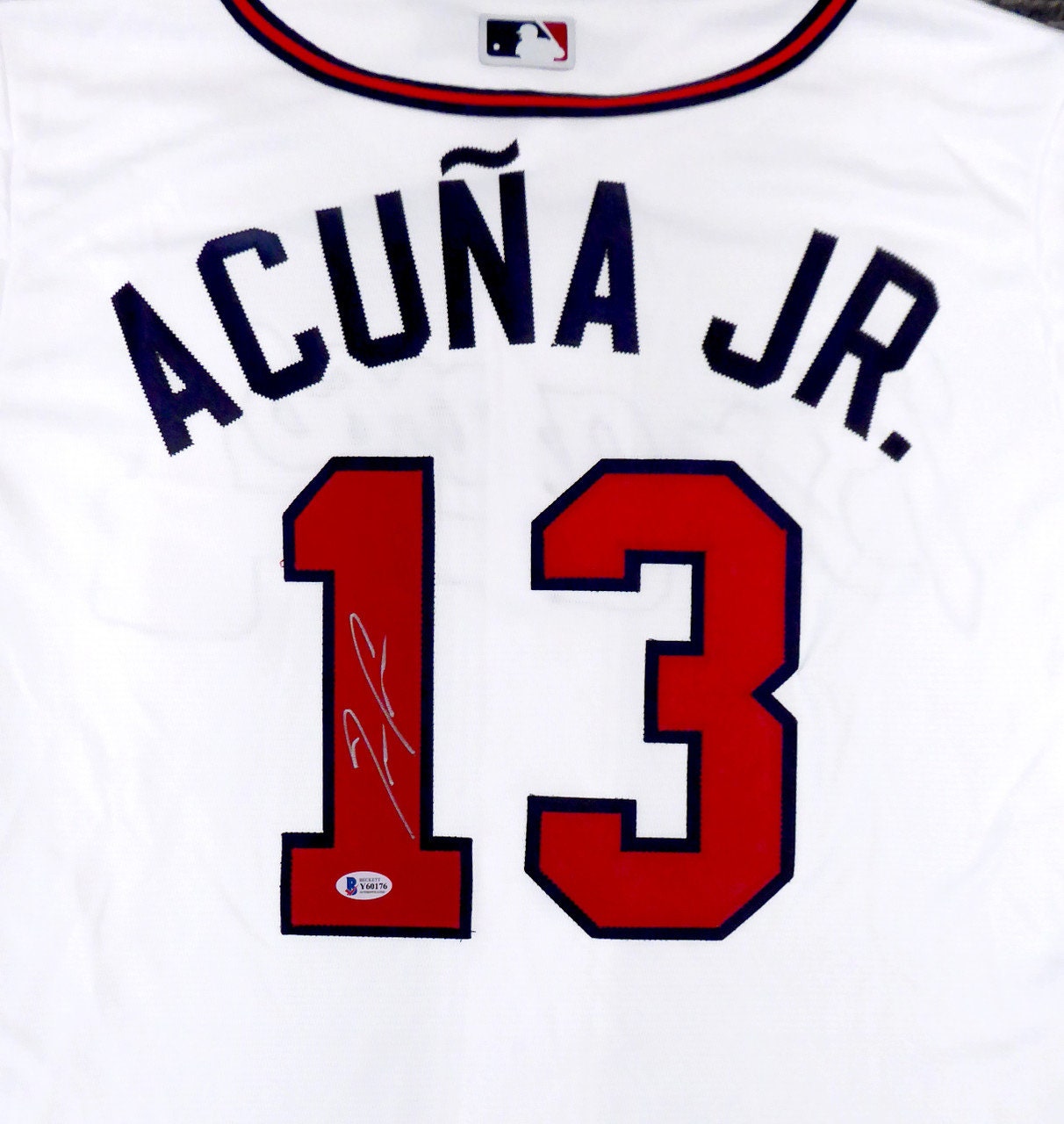 Ronald Acuna Jr Autographed Atlanta White Custom Baseball Jersey - JSA COA