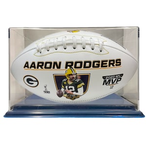 Green Bay Packers Aaron Rodgers MVP Football Limited Edition Licensed Rawlings w/ Acrylic Case