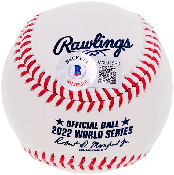 Yordan Alvarez Autographed Official 2022 World Series MLB 
