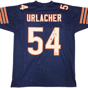 Brian Urlacher Chicago Bears Autographed Blue Jersey &quot;HOF 18&quot;