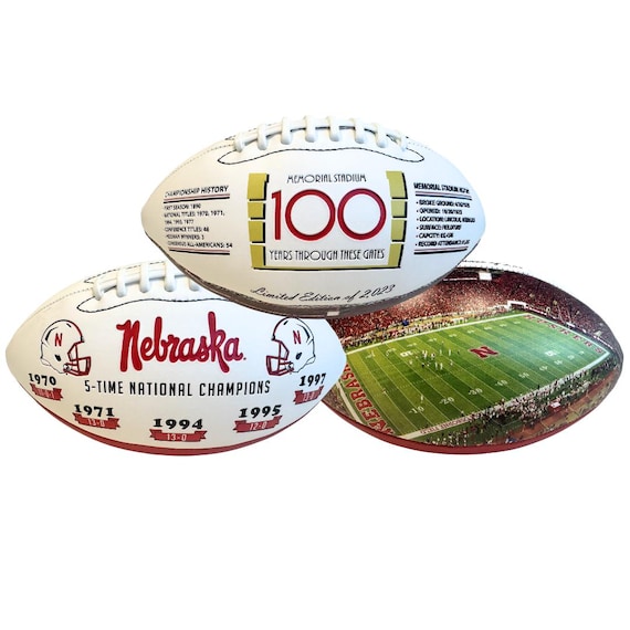 Nebraska Huskers 100th Season Football | Limited Edition of 5,000 | Officially Licensed Collectible National Champions Gift Memorabilia COA