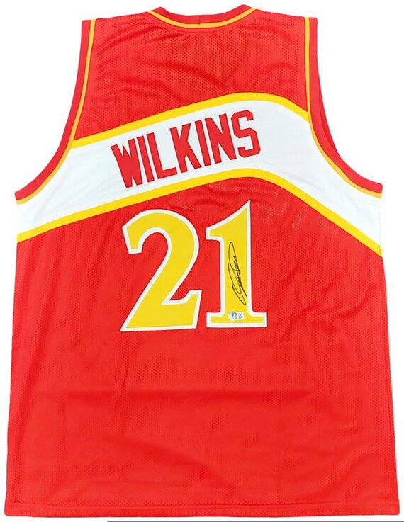 Dominique Wilkins Atlanta Hawks Autographed Red Jersey