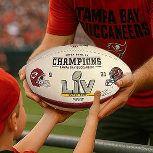 Mike Evans Tampa Bay Buccaneers Autographed Super Bowl LV Football Limited Edition