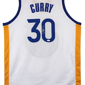 Golden State Warriors Stephen Curry Signed Yellow Jersey