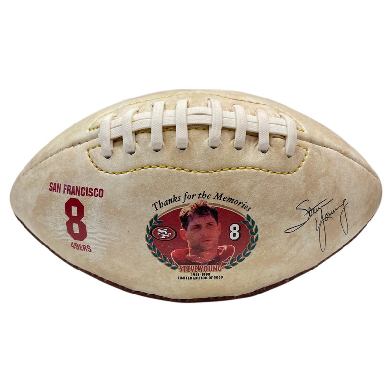 Mini Football Autographié Bill Romanowski – San Francisco 49ers – Beckett – RSA