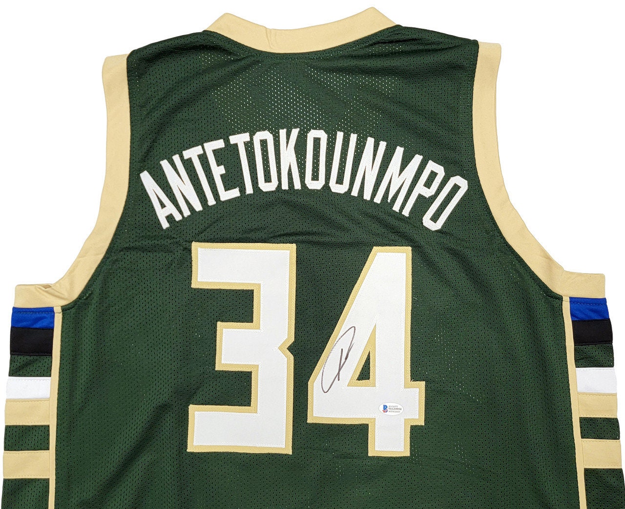 Mitchell and Ness Bucks Giannis '13-14 Authentic Road Jersey