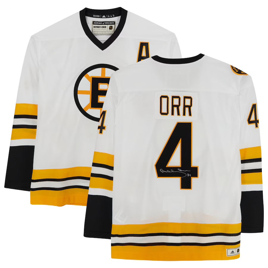 Bobby Orr 1975 Boston Bruins Vintage Away Throwback NHL Hockey Jersey