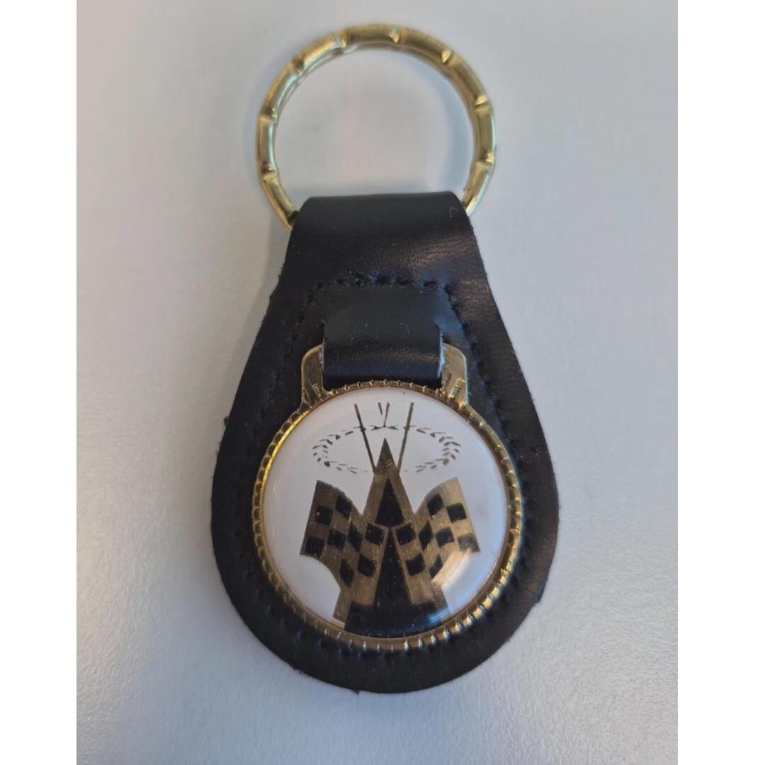 Mid Ohio Raceway Keychain Vintage Racing Keychain, Checkered Flag Leather Key Fob, Motorsport Car ...