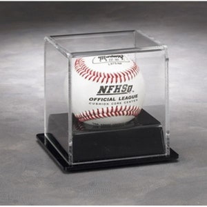 Acrylic Baseball Display Case with Black Base