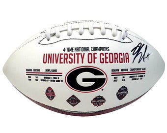 Georgia Bulldogs Kirby Smart Signed Football History of Champions Limited Edition 2025 COA Collectible