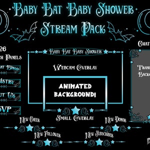 Baby Bat Baby Shower Stream Pack Teal