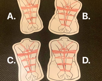 Tied Up Horny Stickers